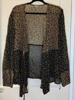 J. Jill Women's Black and Brown Cardigan